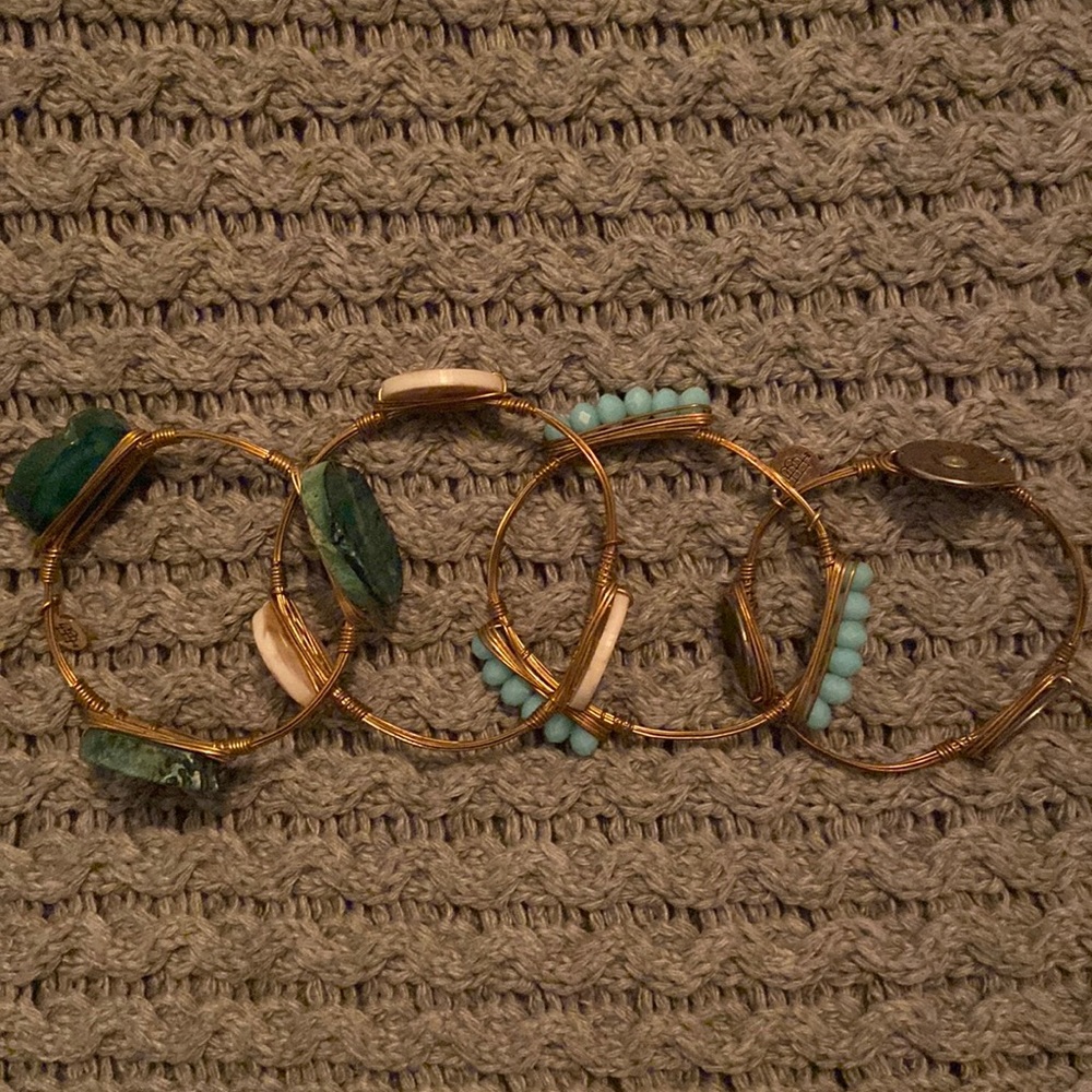 4 Bourbon and Bowetie Bangle Bracelets